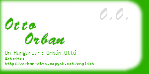 otto orban business card