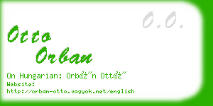 otto orban business card